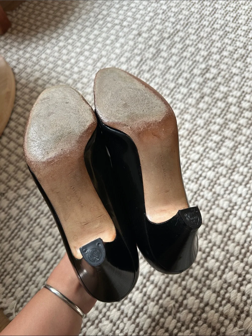 Vintage Salvatore Ferragamo Black Patent Leather Heels - Picture 5 of 5